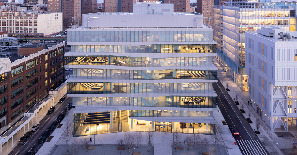 A view of David Geffen Hall, a new Columbia Business School building.