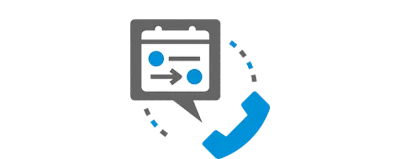 A diagram abstractly depicting a phone conversation about a plan.