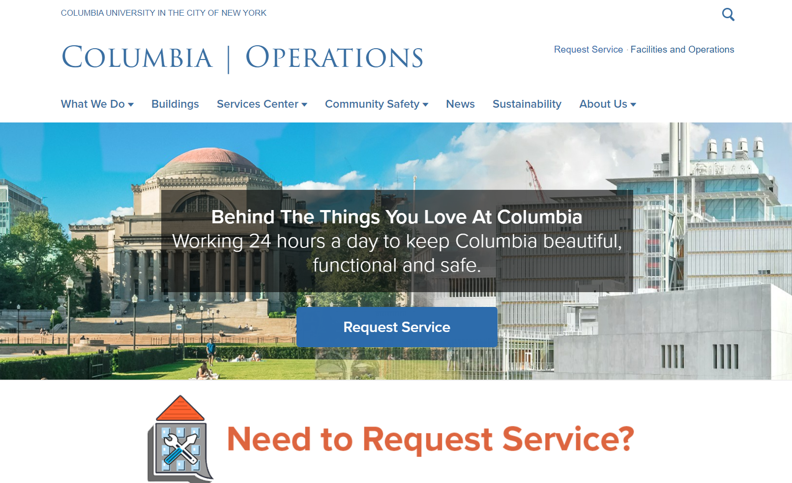 Screenshot of the new Operations site interface.