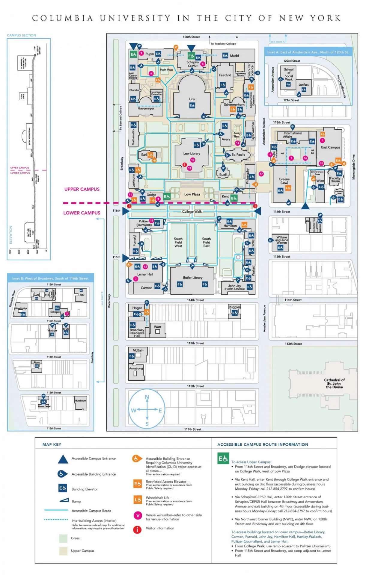 コロンビア大学 マップ　ヴィンテージ雑貨 Columbia Univ Jerome Greene Hall | Operations