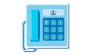 A graphic of an office phone.
